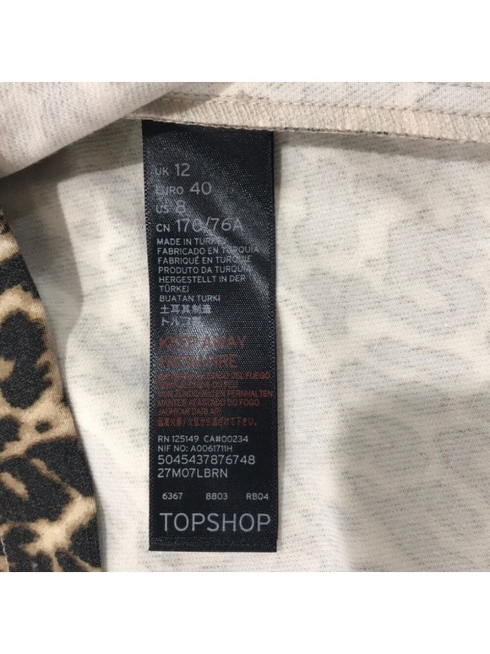 TOPSHOP Leopard Print Ruffle Skirt - Picture 2 of 6